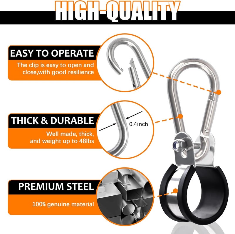 Ailbiuko Airpower Line Clamp Stainless Steel, Hanger Bracket Mounting Assembly Cushion Clamps for 3-in-One Wrap Air Hose Lines Kit - Image 3